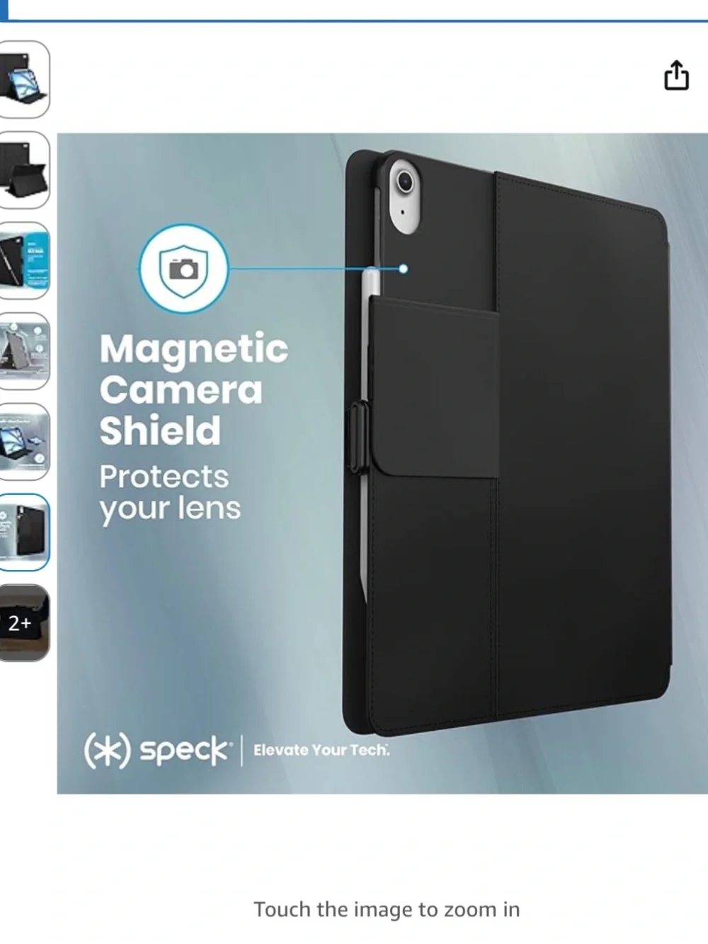Speck iPad Air Case, retail $65, used, black, 13” iPad cover, protection